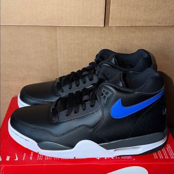 Nike Flight Legacy Black Hyper Blue BQ4212-003 Men’s Size 9.5